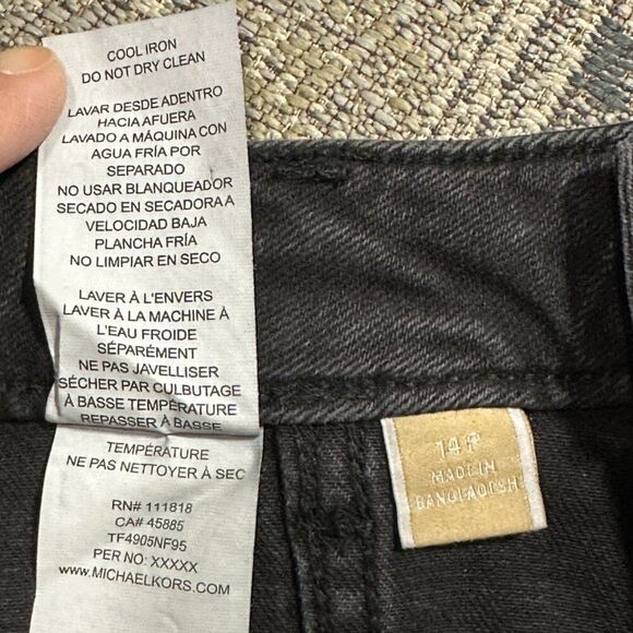 Michael Kors Women Jeans Selma Hi Rise 14P Black Selma Crop Flare $110 NWT - Picture 9 of 10